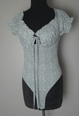 Hello Molly I Think Were Alone Now Sage Smocked Body Suit M,US6,AU10